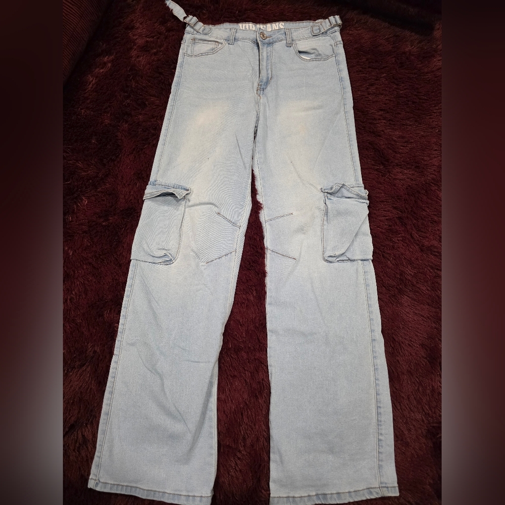 VIP Light Blue Straight Leg Women Jeans